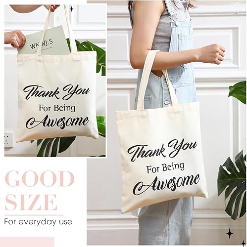 Miniatura 3 de Sweetude 12 piezas de regalos de agradecimiento a los profesores, bolsa de mano inspiradora, bolsa de tela de apreciación a granel, bolsas de lona