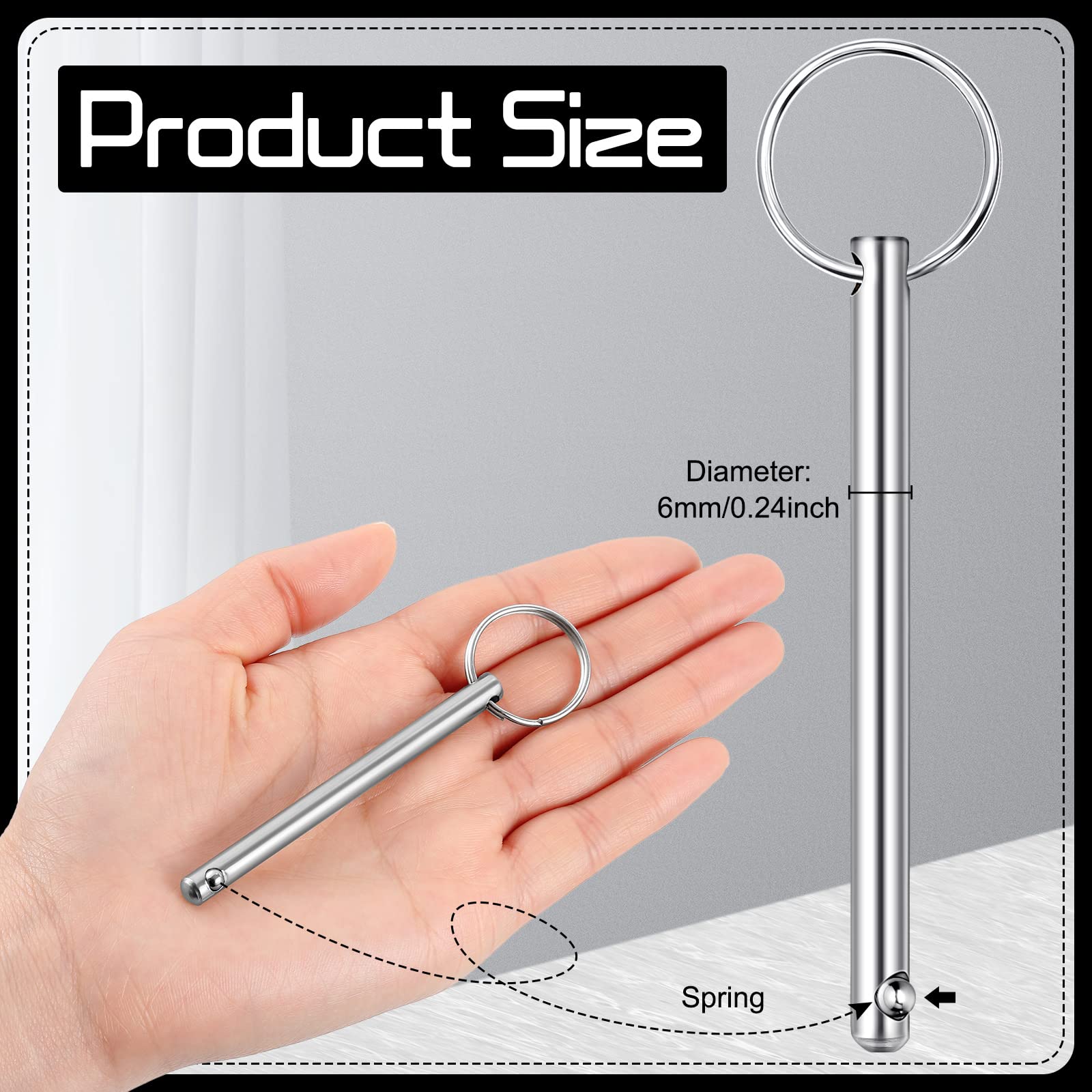 Perno A Sgancio Rapido In Acciaio Inossidabile Bimini Top Pin Hardware Marino Al