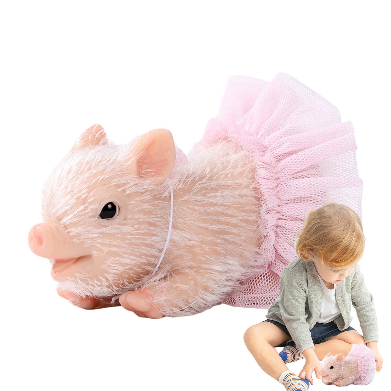 Giocattoli animali da bambino, suonare animali Pigletti realistici in | Birthday Christmas Stocking Stuff, decorazioni per la casa, per bambini divertenti per ragazzi per