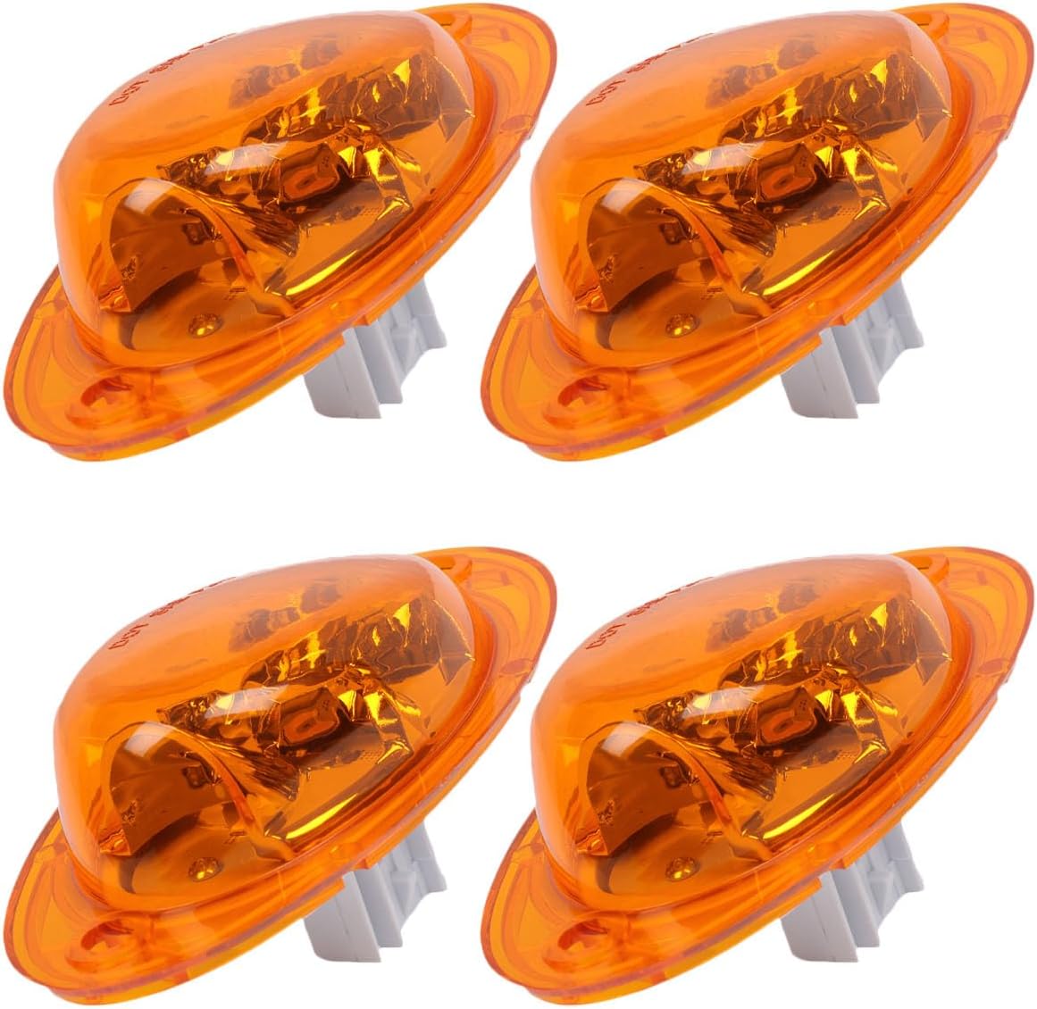 cciyu 4x Truck Front Side Marker Turn Signal Lights Amber LED Side Marker Cab Turn Marker/Parking Lights Clearance Lamps For Freightliner Cascadia Semi Trucks
