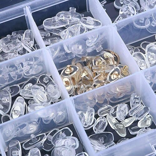 Miniatura 4 de Juego de 150 pares de almohadillas para la nariz para gafas de cámara de aire, antideslizantes, juego de almohadillas para la nariz, kit de
