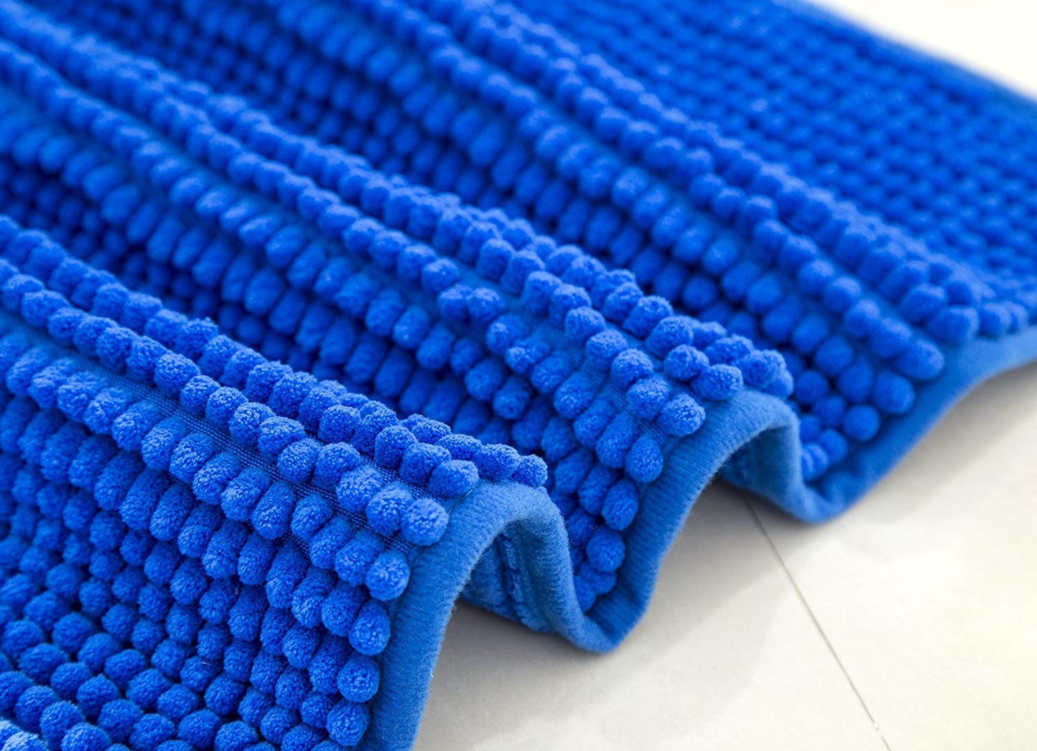 Soft Chenille Bath Mat - Blue -7
