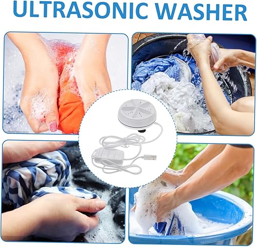 Miniatura 6 de Mobestech Mini lavadora portátil Lavadora Lavadora de Lavandería Potencia Ligera Compacta Ideal para Viajes, Escuela y Viajes de Negocios