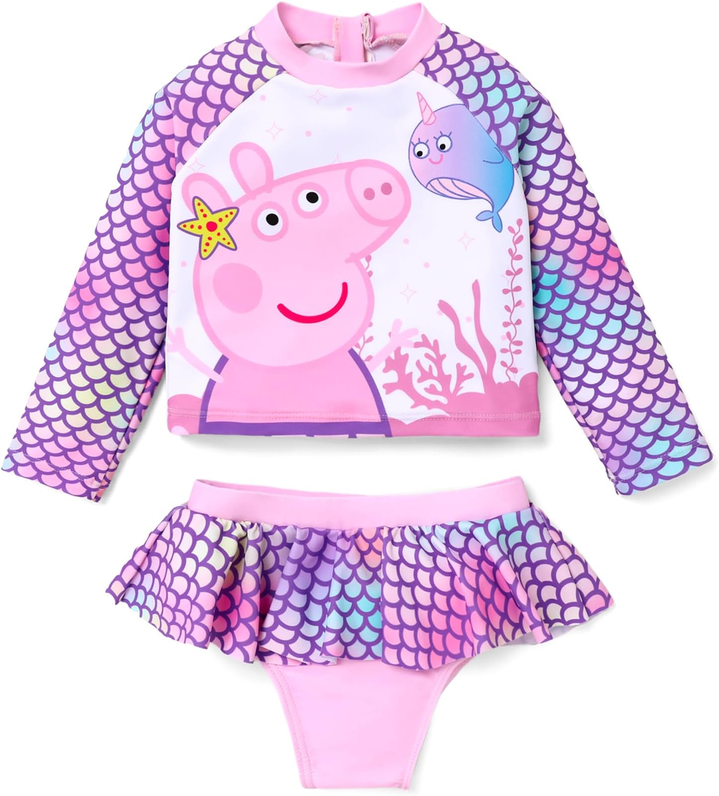 Peppa Pig Baby Toddler Girl Ocean Mermaid Swimsuit