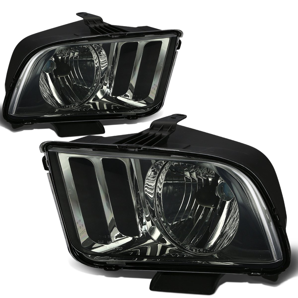 Photo 1 of DNA MOTORING HL-OH-FM05-SM-CL1 Smoke Lens Headlights Replacement Compatible with 05-09 Mustang