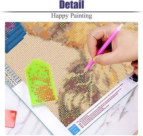 OFRKE Kull Flower Diamond Painting Kits for Adults, DIY Full Round Drill 5D Full Drill Crystal Rhinestone Diamond Art Kits,Gem Art Craft Home Wall Decor 12x12in