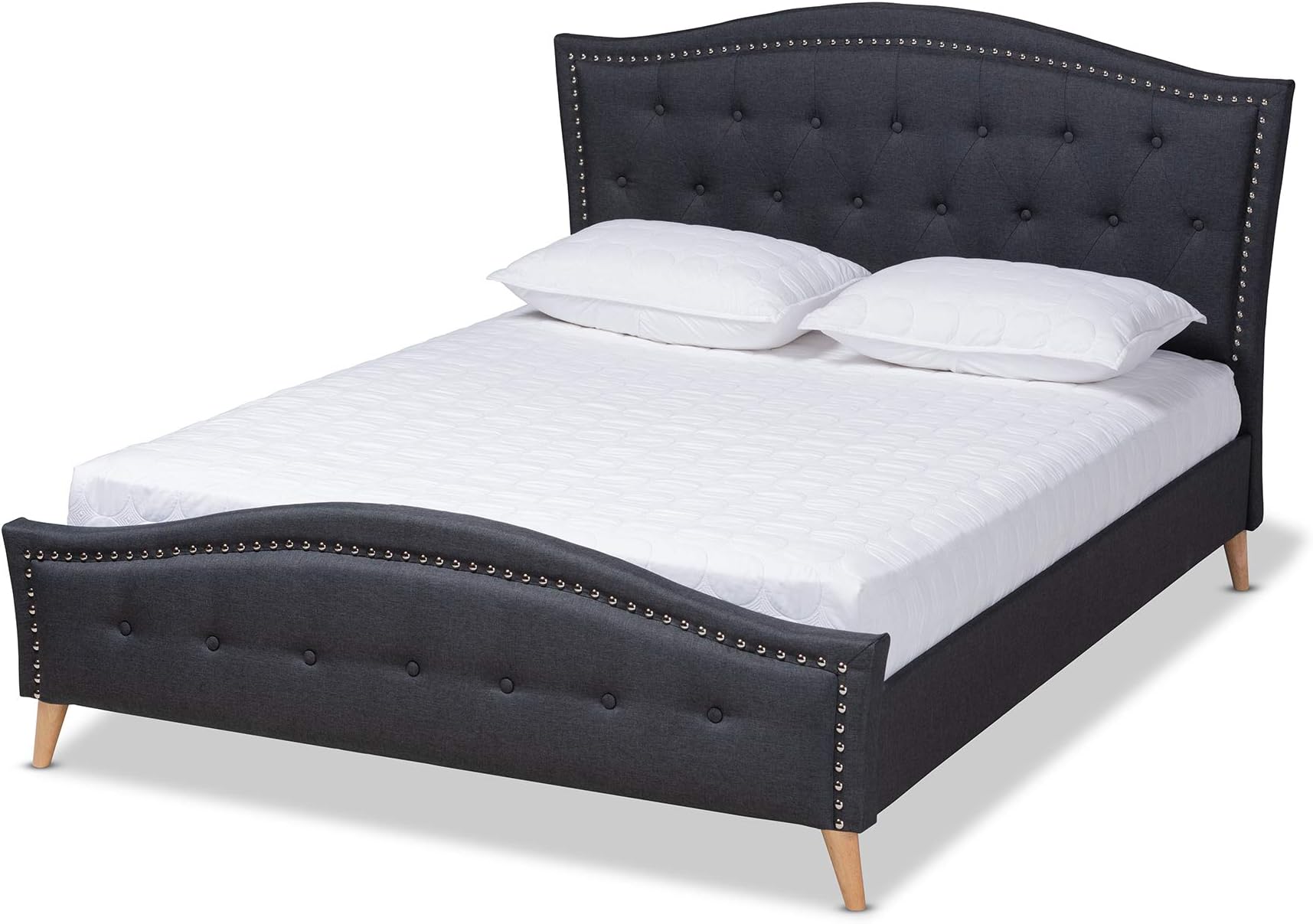 Baxton Studio Beds (Platform), King, Charcoal