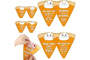 Adorable 24pcs Thanksgiving Pumpkin Pie Gift Card Holders, Thanksgiving Gift Bag