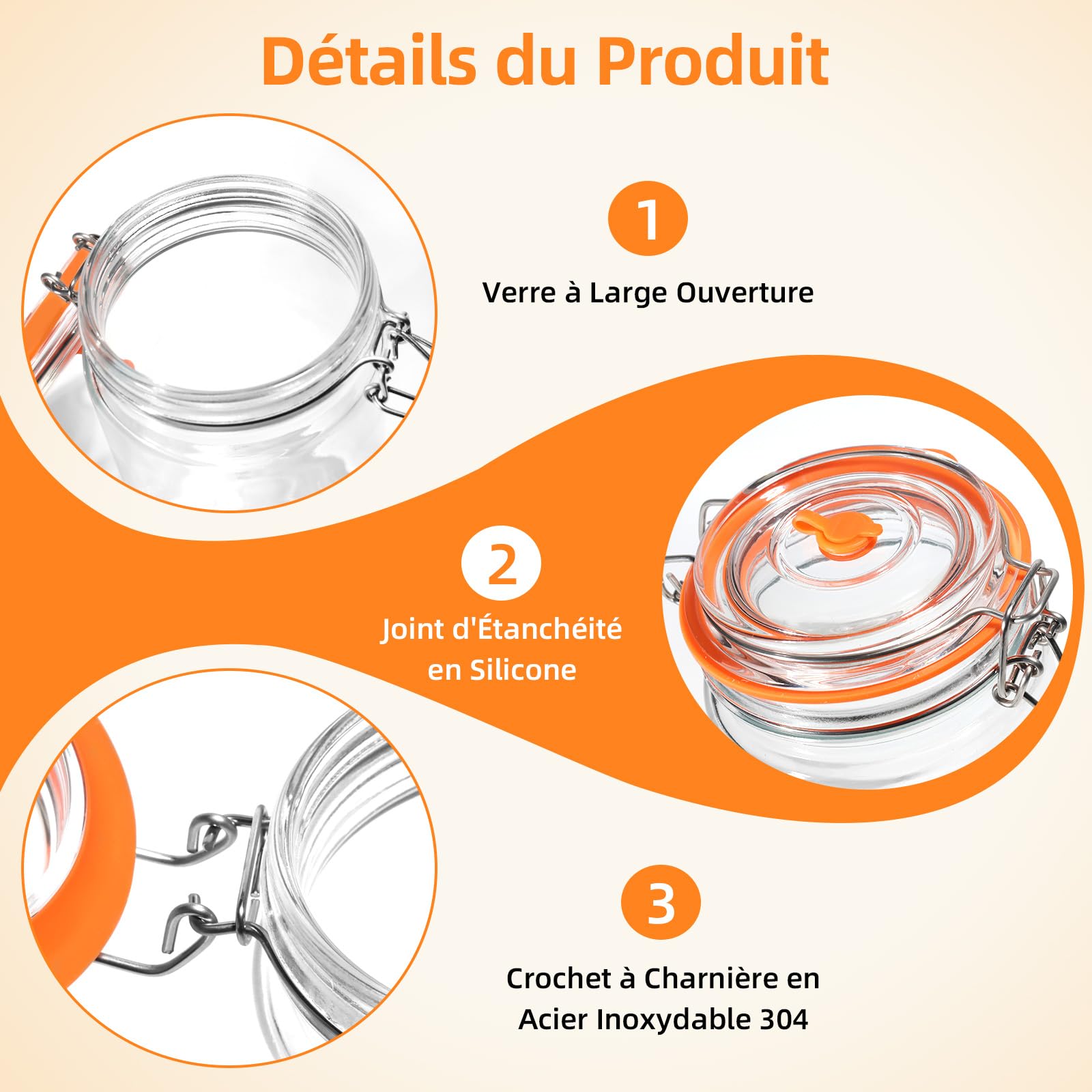 Kit de 2 Bocaux de Fermentation 1,5L avec Poids en Verre - Récipient pour Kimchi, Choucroute, Kombucha & Légumes Marinés - Inclus 2 Bocaux et 2 Poids
