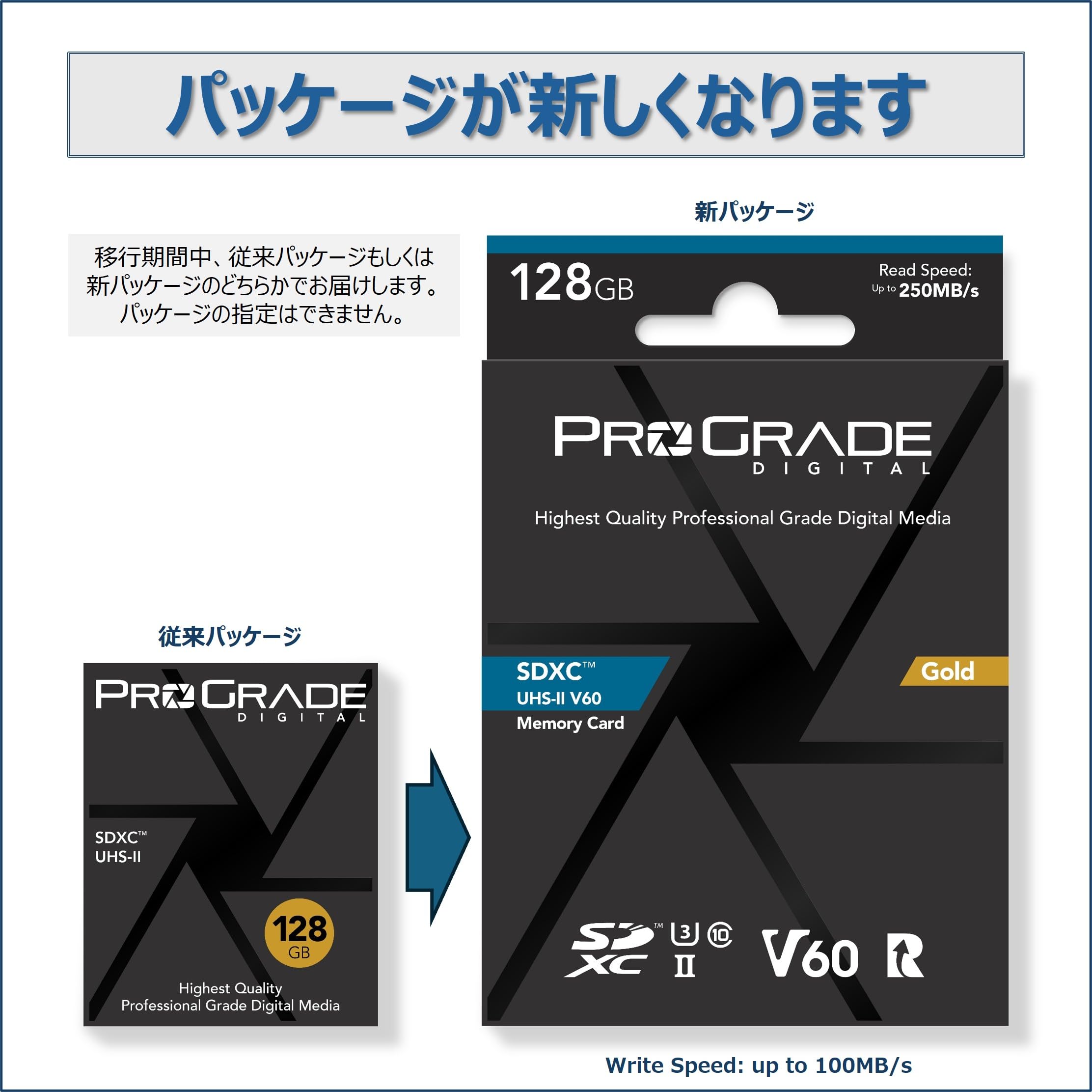 Amazon.co.jp: ProGrade Digital SDXC UHS-II V60 GOLD 128GB