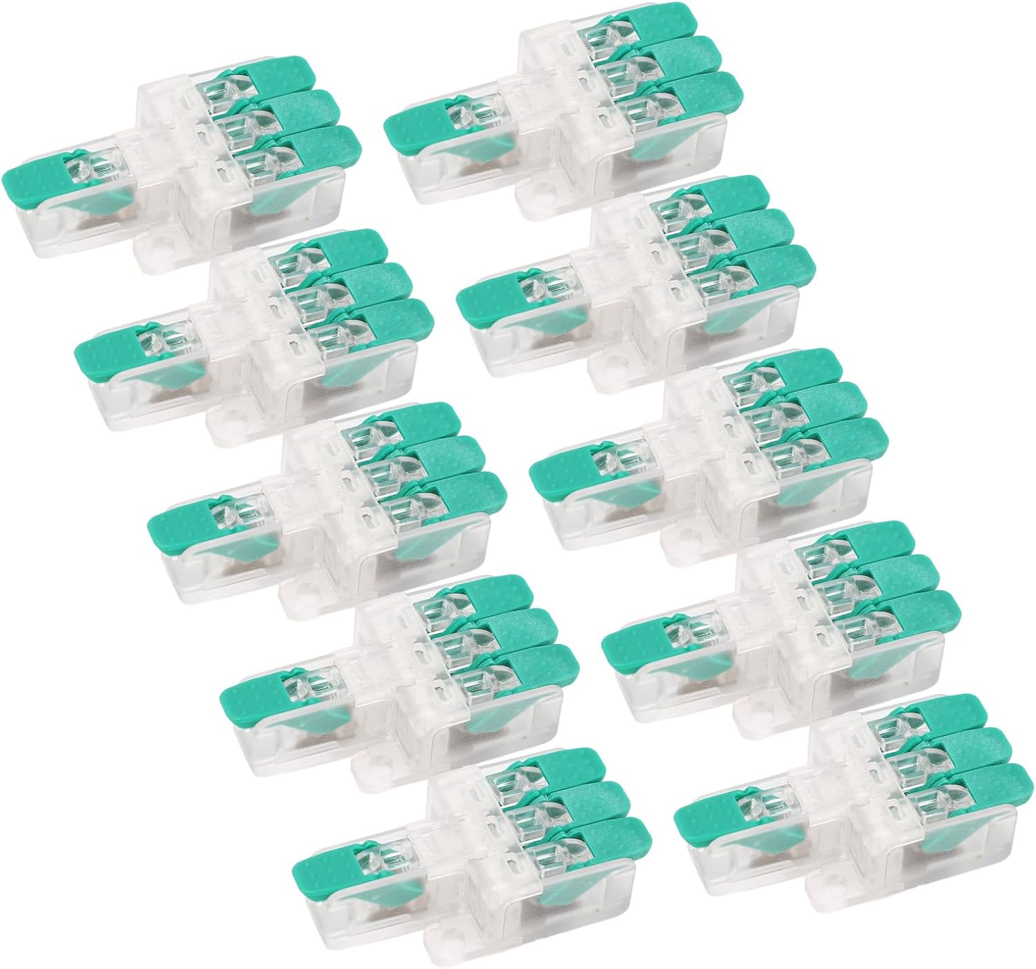 10PCS Lever Wire Connectors 1 in 3 out Compact Wire Conductor Connector 41A 450V Electrical Connectors Wire Terminals Quick Connect Lever Nuts for 10-20AWG Wires
