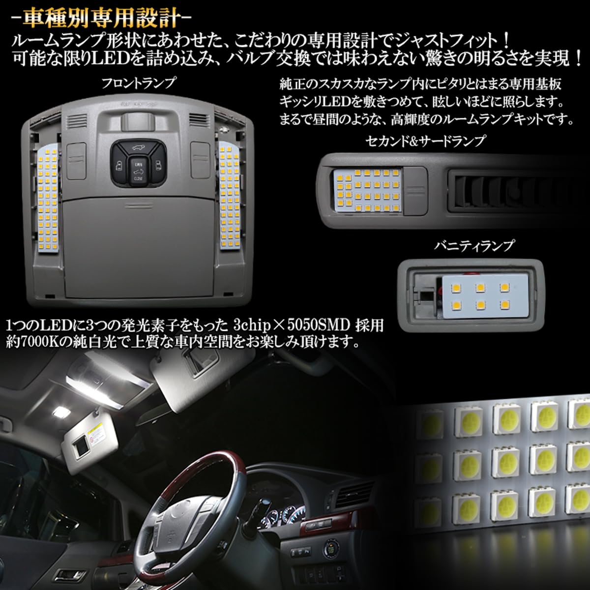 Amazon.co.jp: 20系 アルファード ヴェルファイア 純白 ホワイト LED