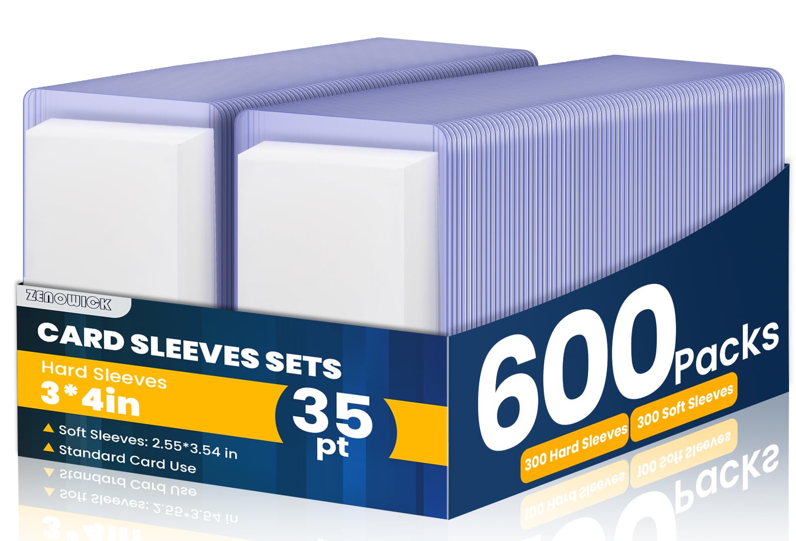 600 Packs Card Sleeves Top Loads for Cards,3
