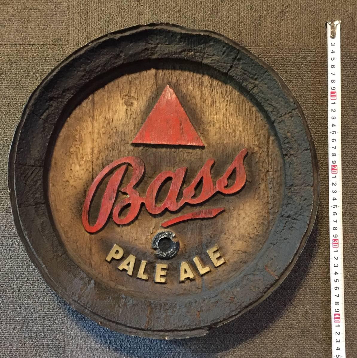 稀少 レトロBASS＆PALEALEバス ペールエール パブミラー 鏡 壁掛け