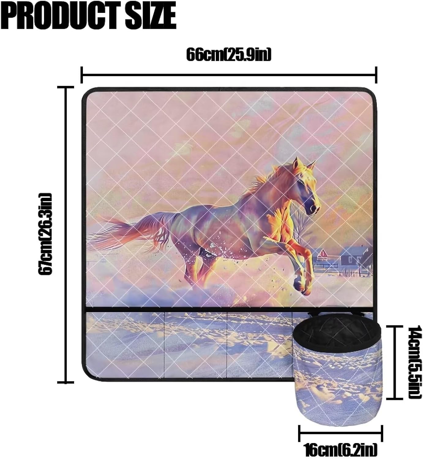 Cool Horse Sewing Machine Mat for Table to Reduce Noise Non Slip Sewing Machine Madam Sew with Pockets Durable Sewing Accessories