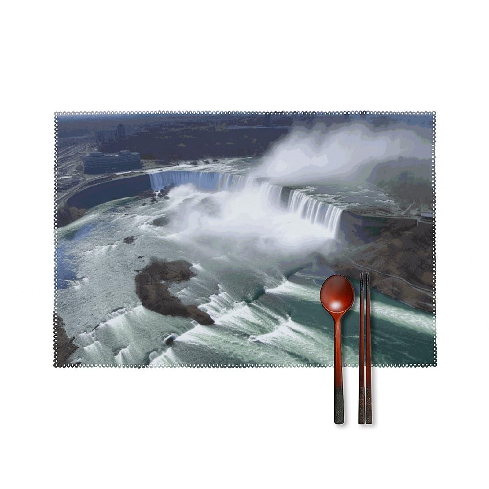 Sets de table Niagara Falls en toile pour embellir vos repas de famille