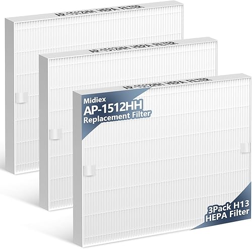 Paquete de 3 filtros de repuesto para purificador de aire AP-1512HH para Coway Airmega AP-1512HH y Airmega 200M purificador de aire, H13 True HEPA