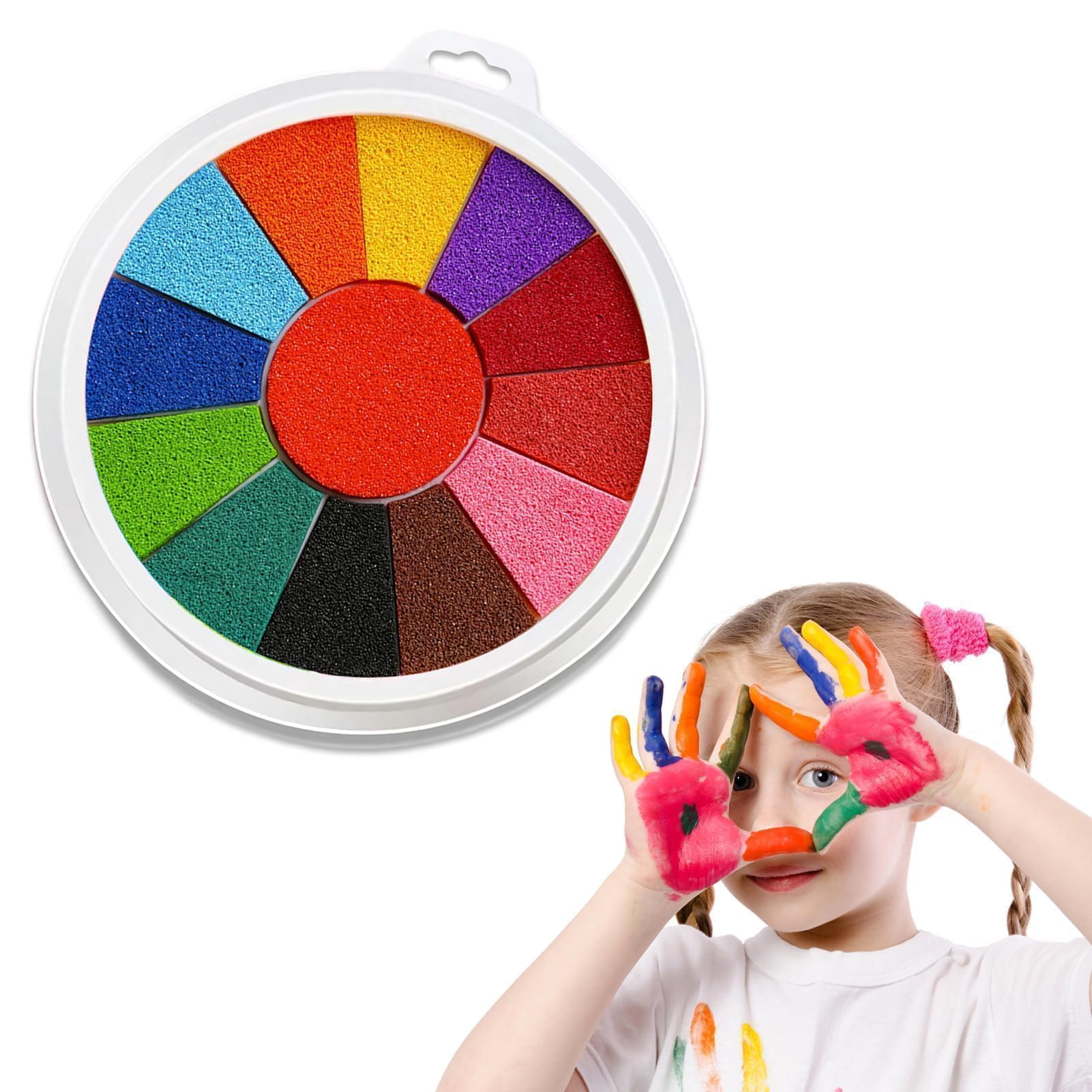 Timbri Colorati Per Bambini - 13 Colori Lavabili, Non Tossici, Per Fai Da Te