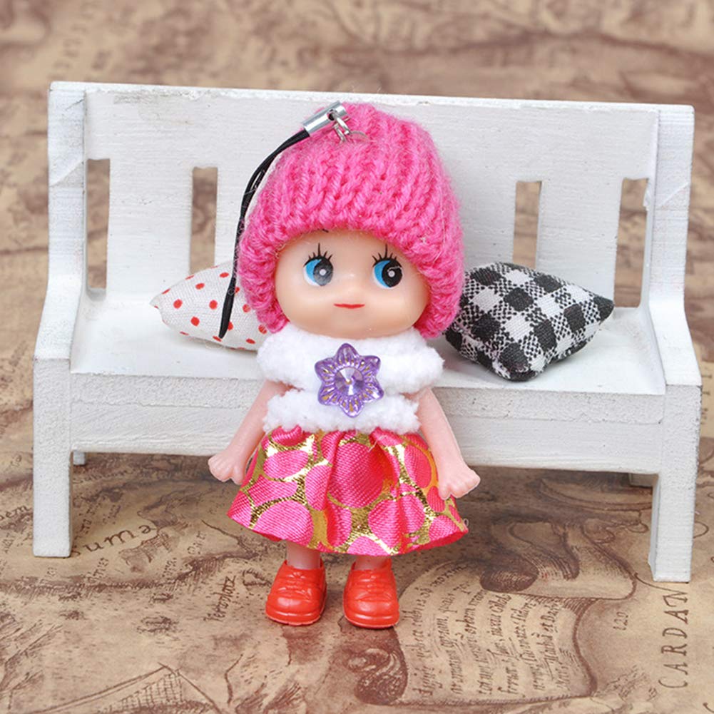 Leoie Cute Baby Diamond Dolls Pendant Bag Handbag Keychain Key