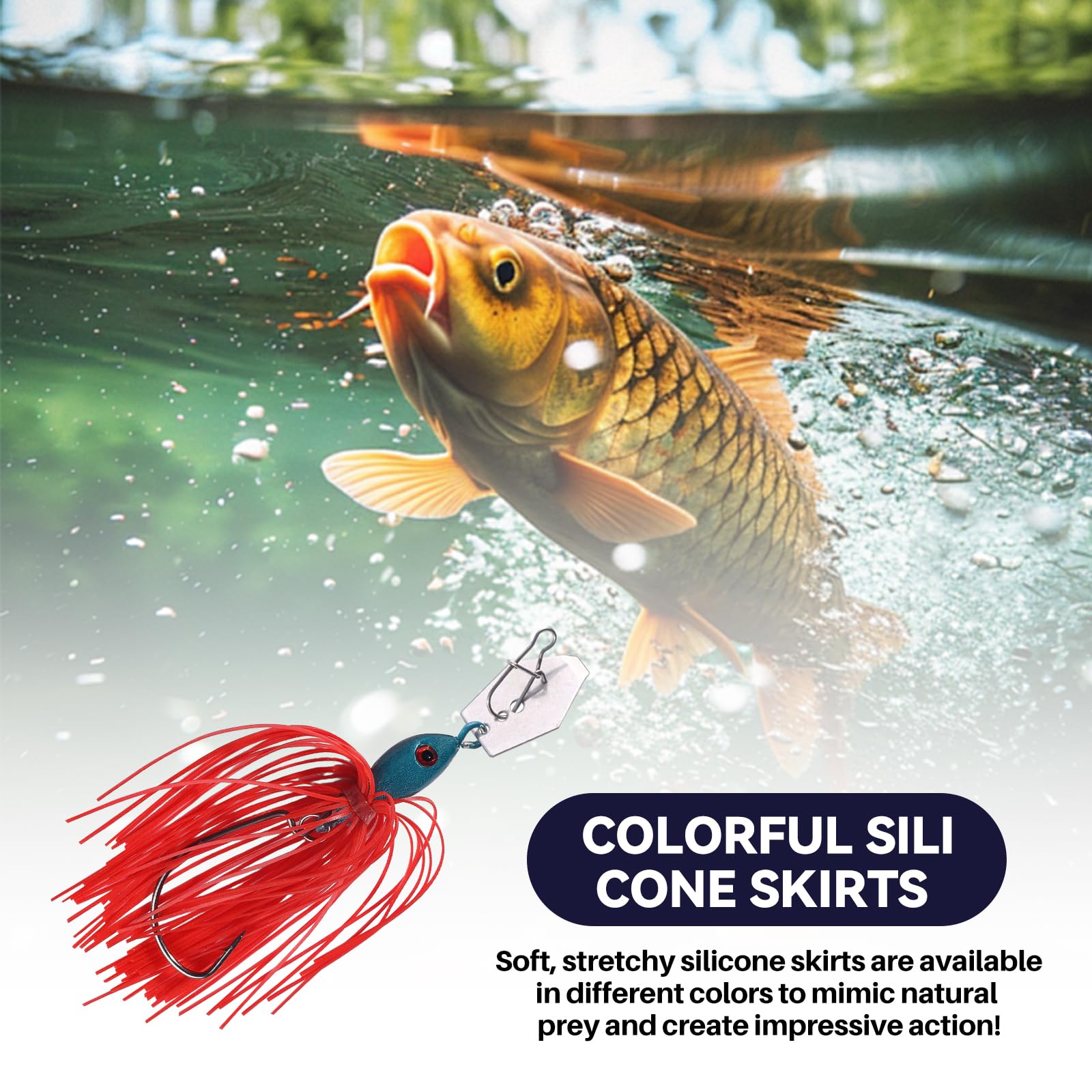Chatterbait przynęta wędkarska na okonie, 6 sztuk, przynęta wędkarska, szczupak, spinnerbait, gumowa przynęta, sandacz, sztuczna przynęta wędkarska, zestaw do wędkowania szczupaków, pstrągów