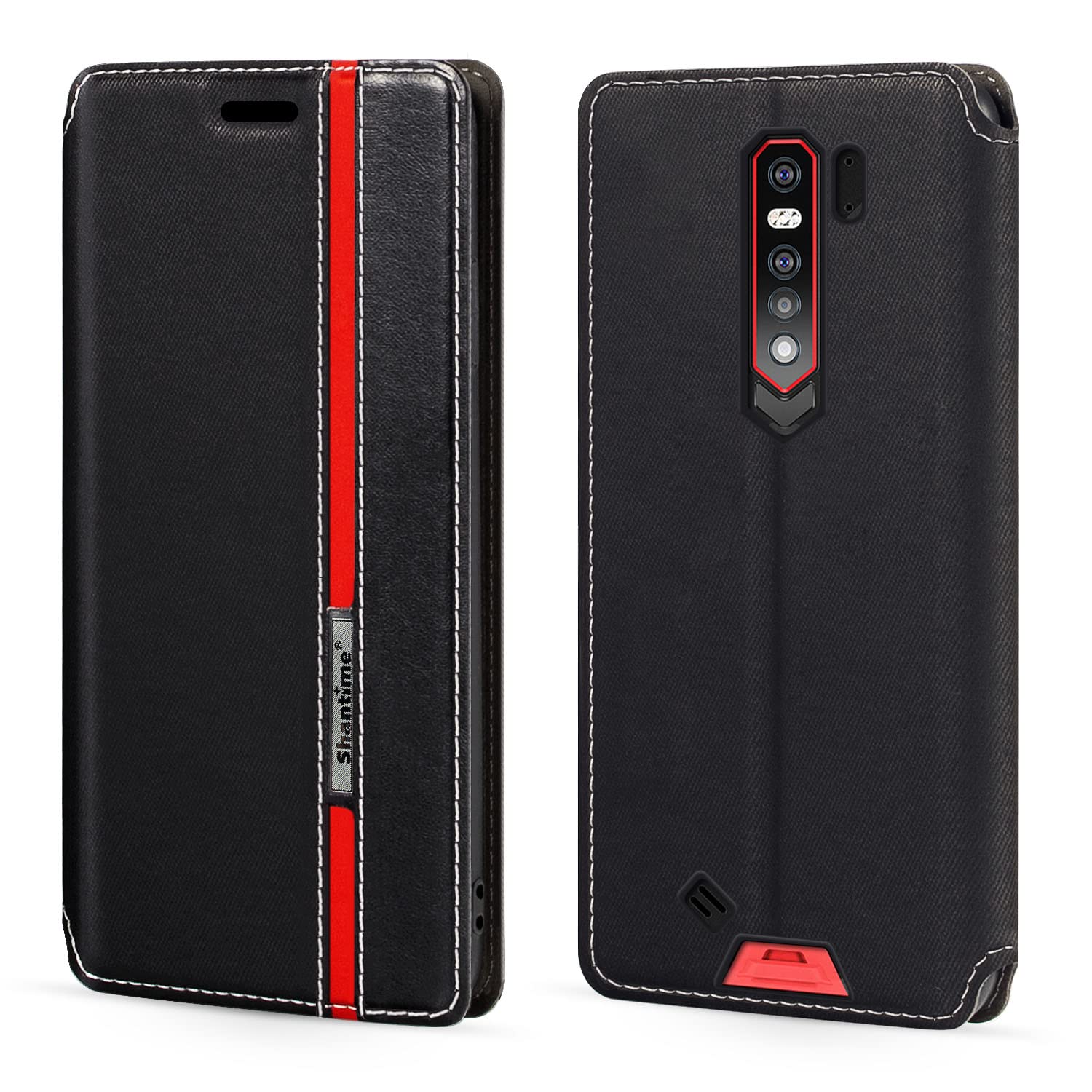 Coque à Rabat En Cuir PU Avec Fenêtre Visible Et Aimant Invisible Compatible Avec Wiko Wim Lite, Étui Intelligent à Affichage Clair (Noir