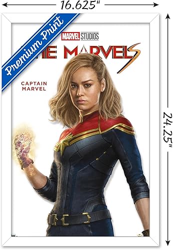 Miniatura 43 de Trends International Marvel The Marvels - Póster de pared de la serie Captain Marvel Feature Series, 22.37 x 34.00 pulgadas, versión enmarcada