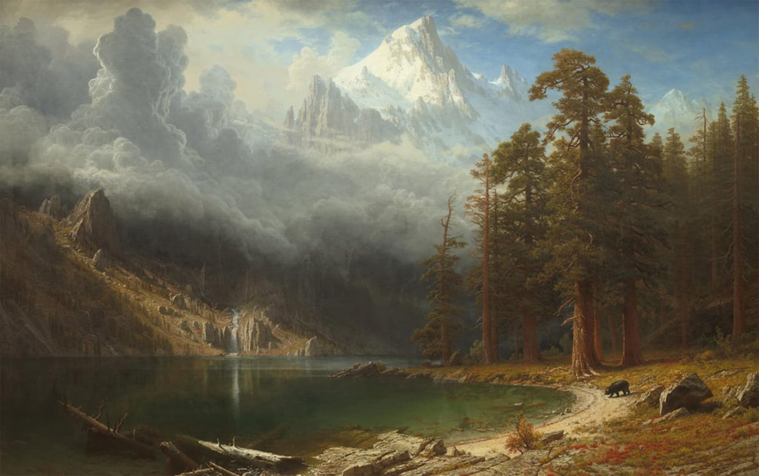 POSTERIIk Famous Modern Artwork Art Mural Mount Corcoran- by Albert Bierstadt Oil Paintings Pictures for Home Decor 60x90cm