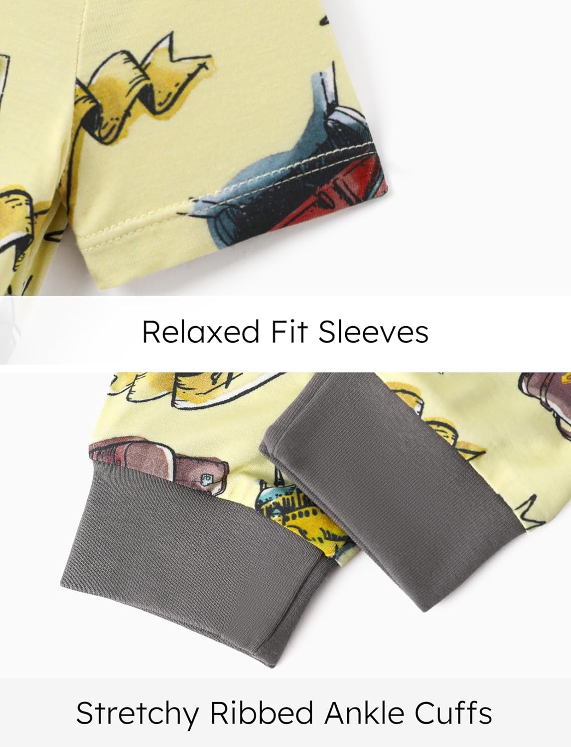 Harry Potter Pajamas with Bamboo Viscose Gryffindor Hogwarts Boys/Girls Snug Fit Shirt and Pant from Toddler to Big Kid - Image 4