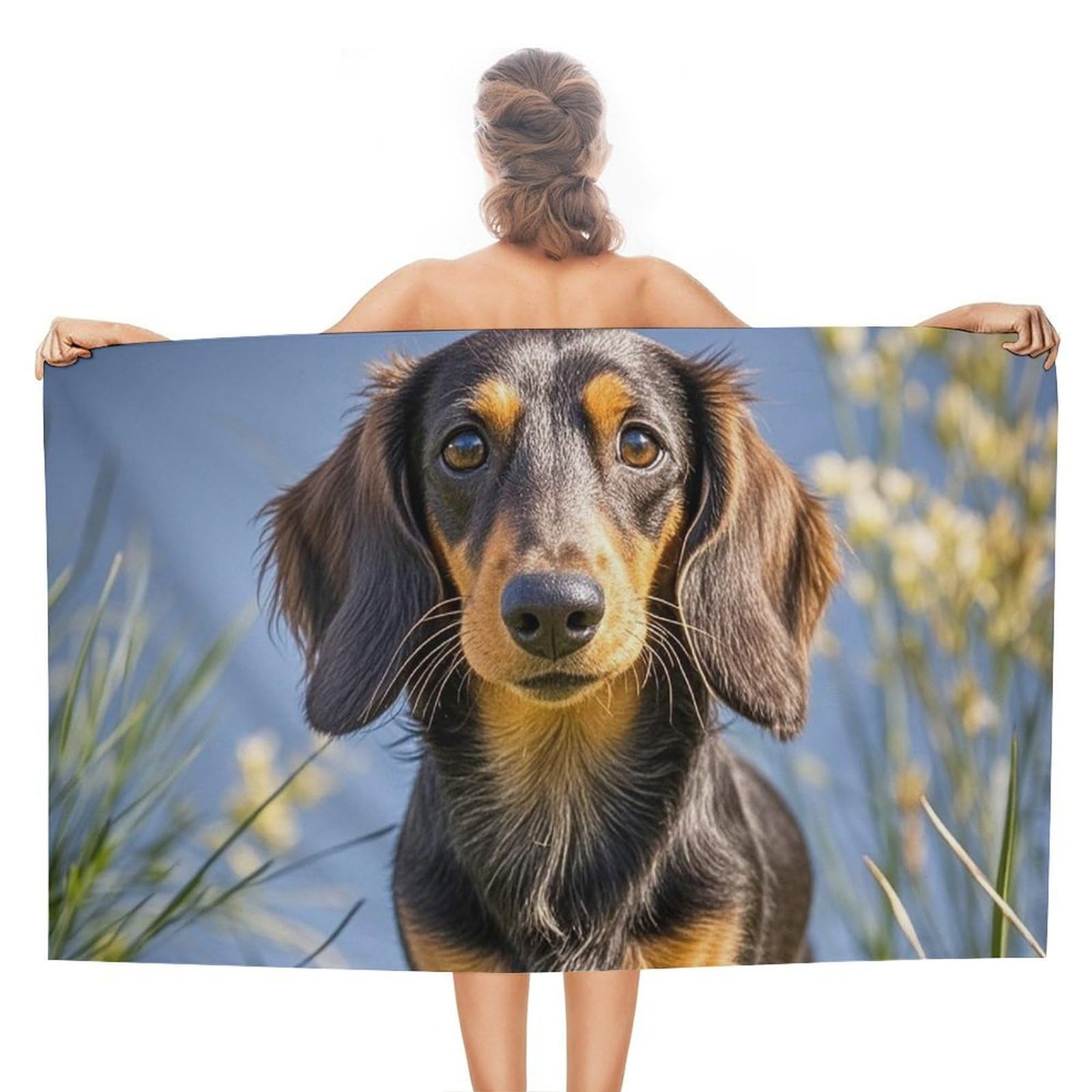 asbwuo Pad Dachshund Beach Towels Extra Large Quick Dry Absorbent