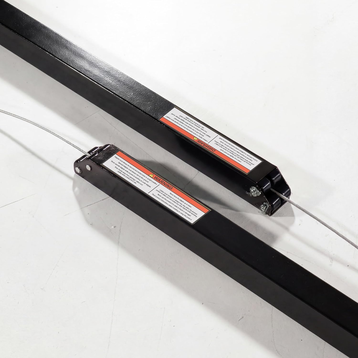 Tailgate Utility Trailer Gate Liftgate Ramp Lift – 2-Sided Lift Assist System for Open Utility Trailers | Black Heavy-Duty Liftgate & Ramp Upgrade with Easy Control, Adjustable Fit