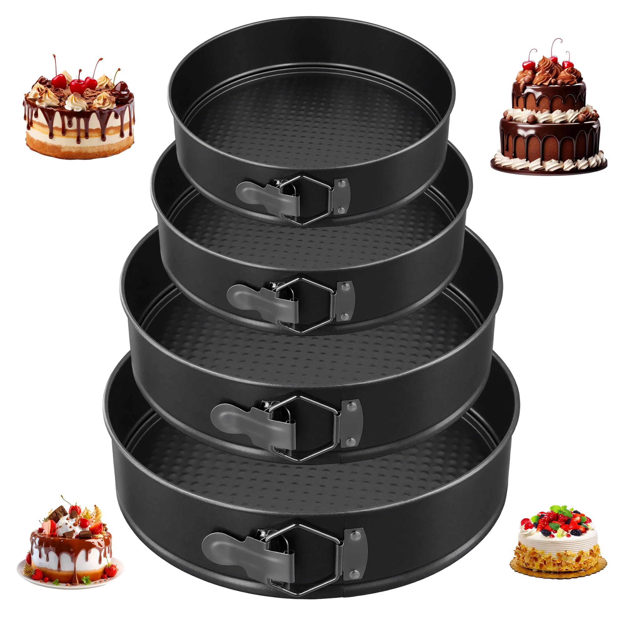 Moldes antiadherentes con base extraíble para desmoldar tartas de queso sin roturas