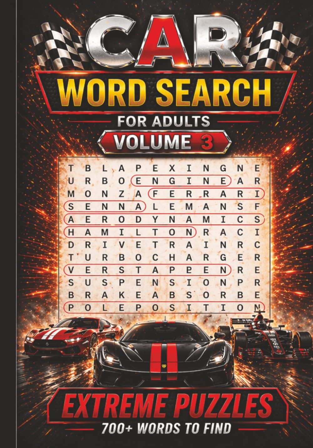 Car Word Search for Adults – Volume 3: Extreme Puzzles for Experts | Supercars, Motorsports & Advanced Car Terms