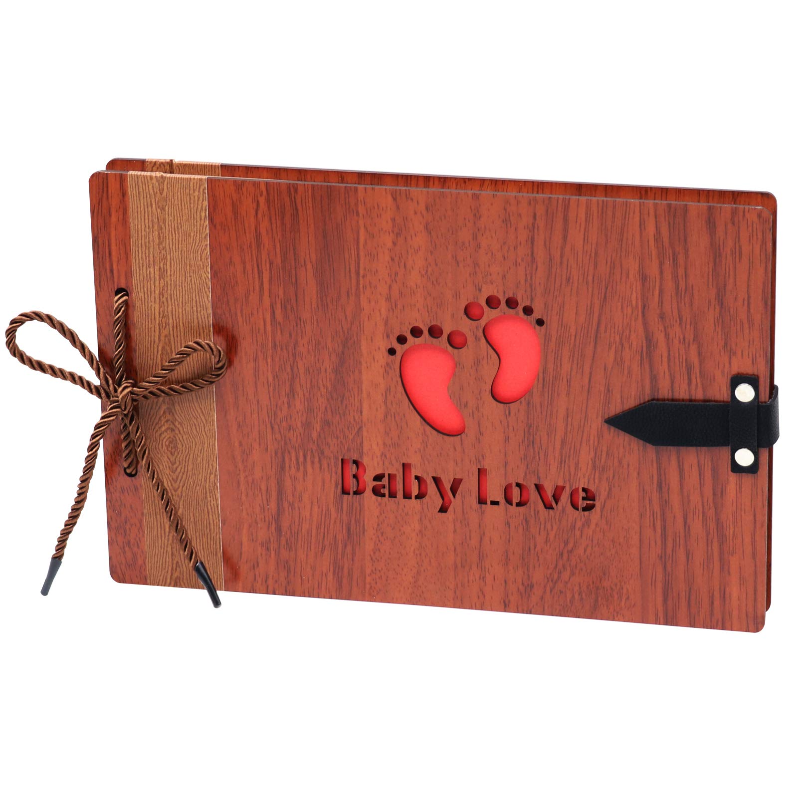 CINOTON Self-Adhesive Scrapbook Album DIY Photo Album,Creative Anniversary Album Book Memory Book (Love for baby)