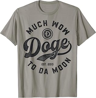 Dogecoin Doge To Da Moon Vintage Coin Crypto Currency Meme T-Shirt