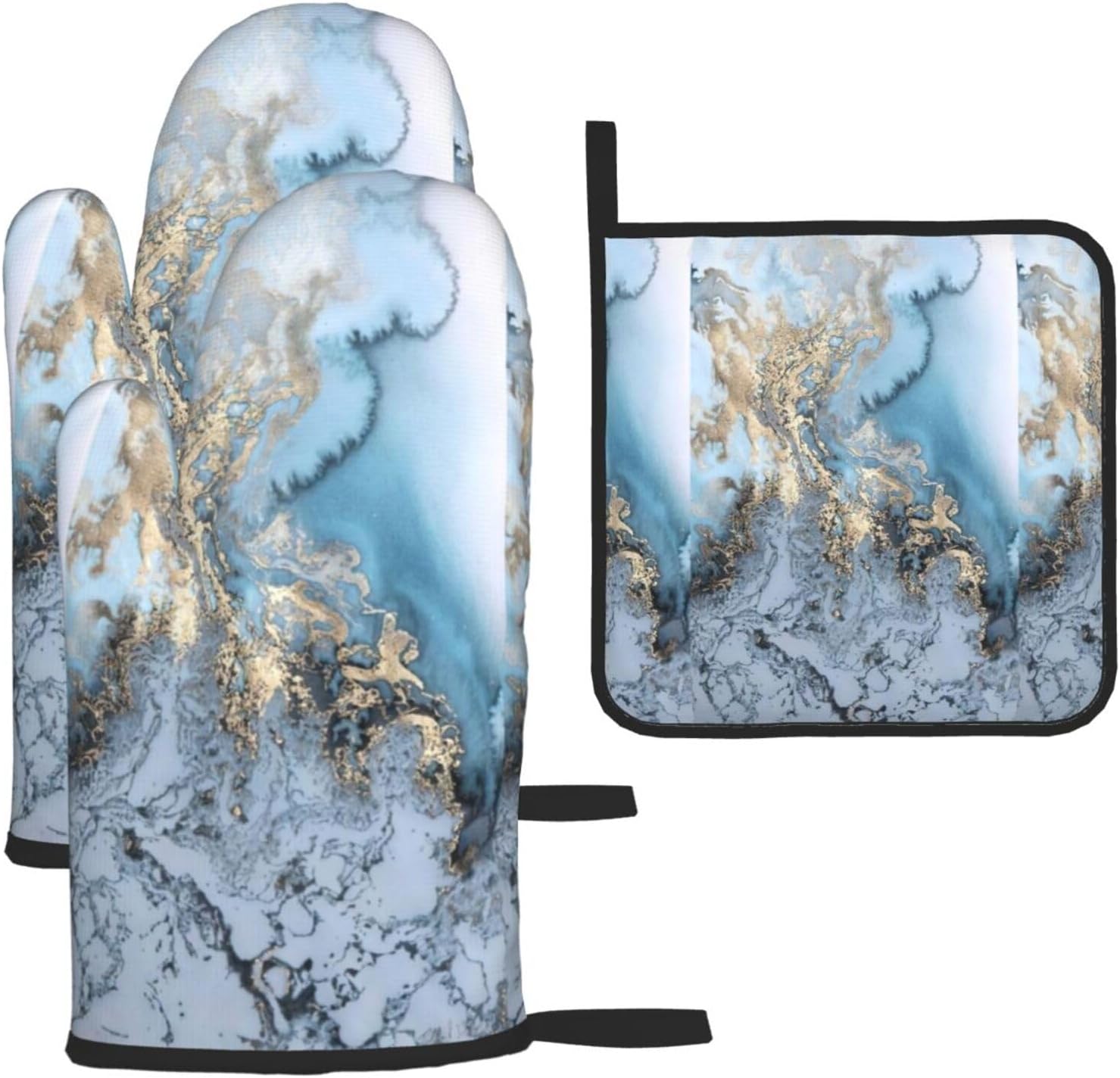 Marble. Print Heat Resistant Microwave Gloves, Used for Baking, Cooking, and Fashion Kitchen Essentials