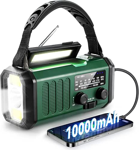 NOAA Radio météo d'urgence, meilleure batterie portable 10 000 mAh,