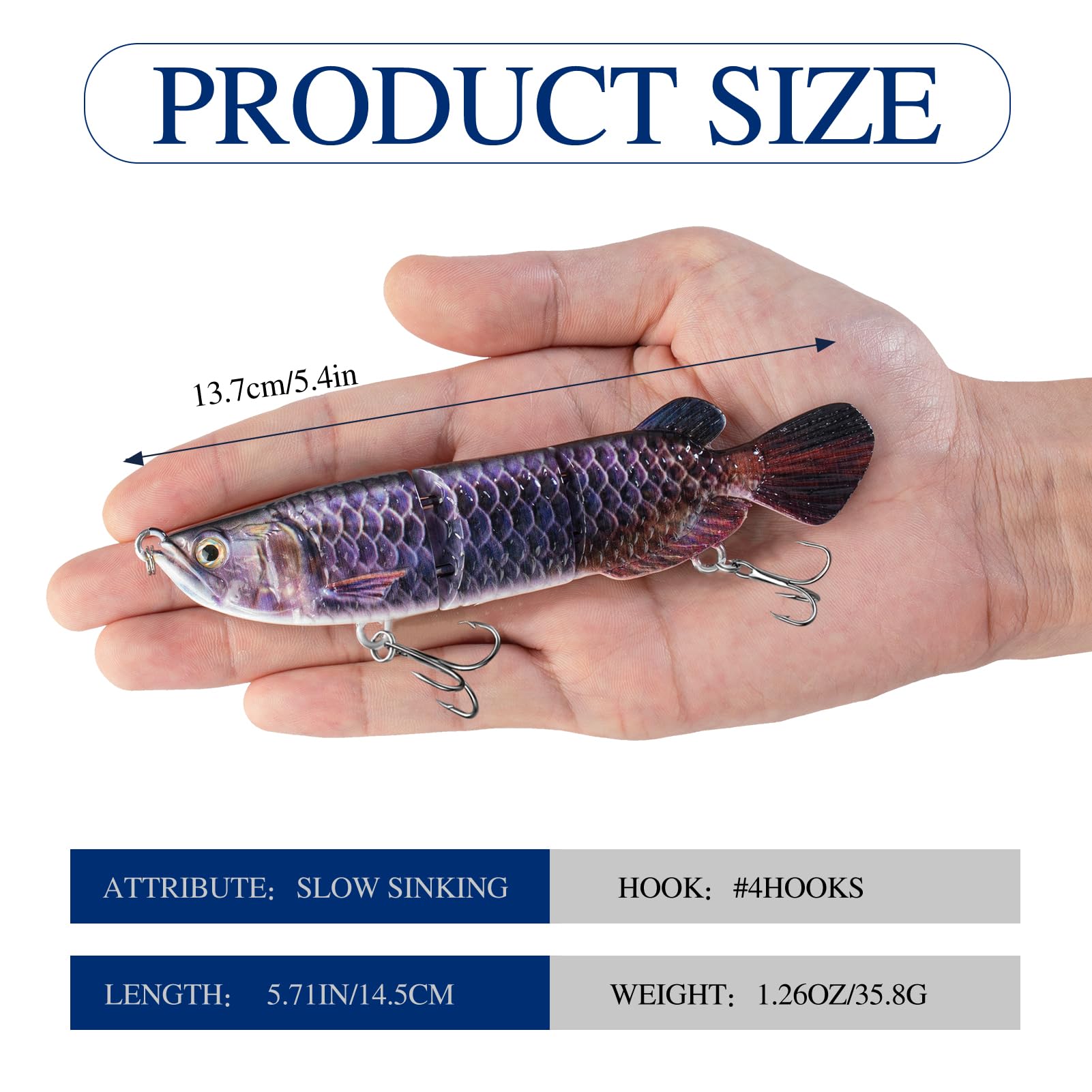 arowana fishing lure Tronmer Asian Swimbait | 3-Segment Jointed Design w/44LB Tested Hinges & Tungsten Rattles | Slow-Sink Multi-Species Bait for Barramundi/Pike/Salmon Vintage Martin Bretton 400 arowana solid 22k gold Rod Length::5'6 Fly Shop