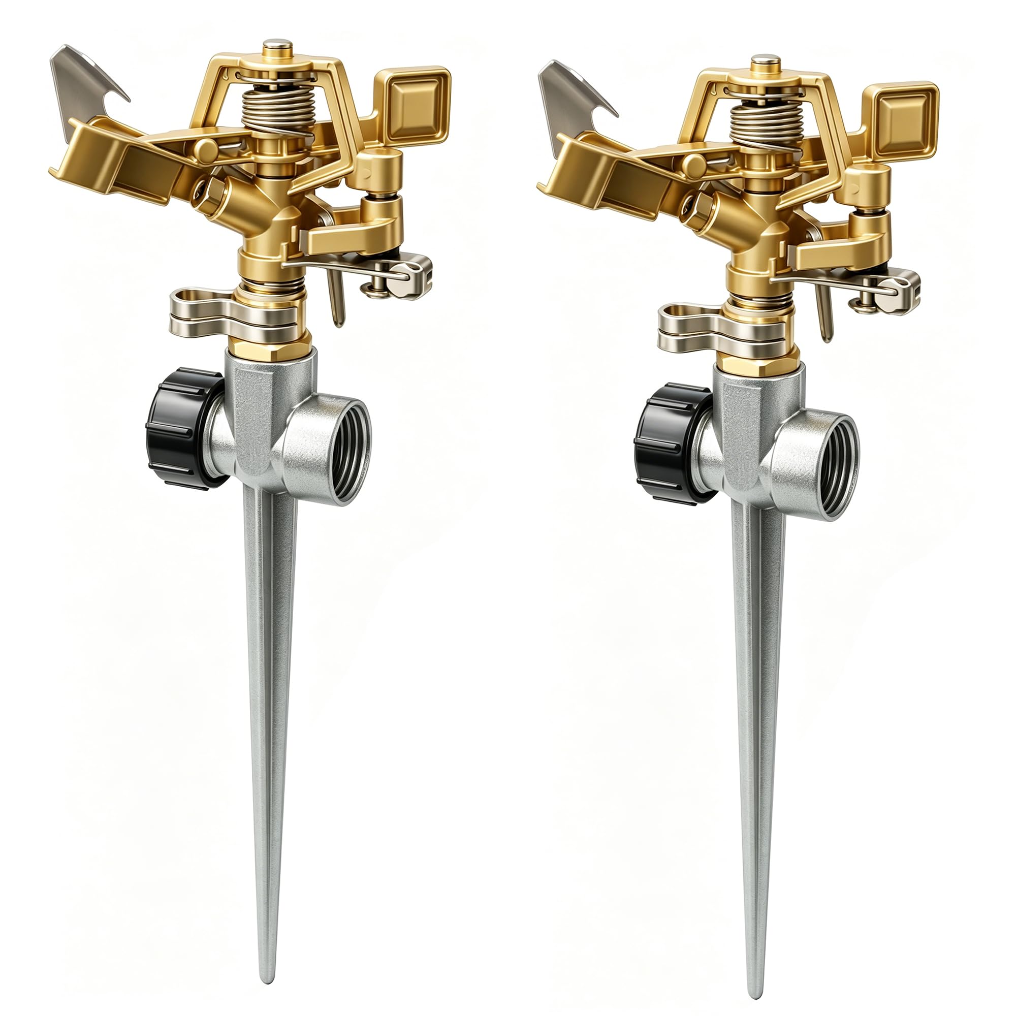 Hourleey 2-Pack Impact Lawn Sprinklers