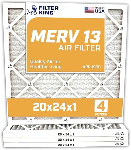 Filtros de aire de horno de CA plisado HVAC de Filter King, protección contra el moho y el polen, reducción de alérgenos, aumenta la calidad del aire