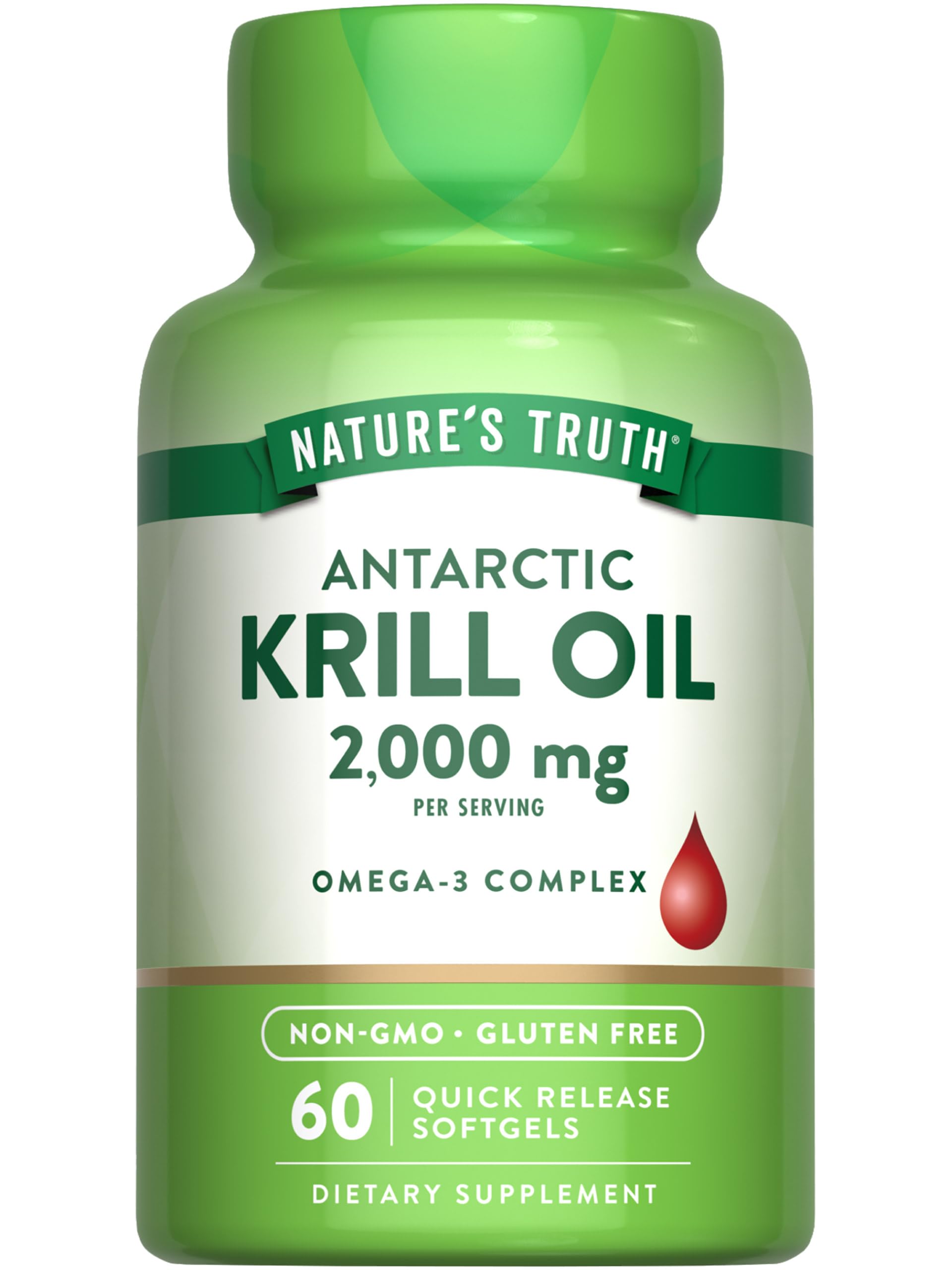 Nature's Truth Antarctic Krill Oil 2000mg Softgels | 60 Count