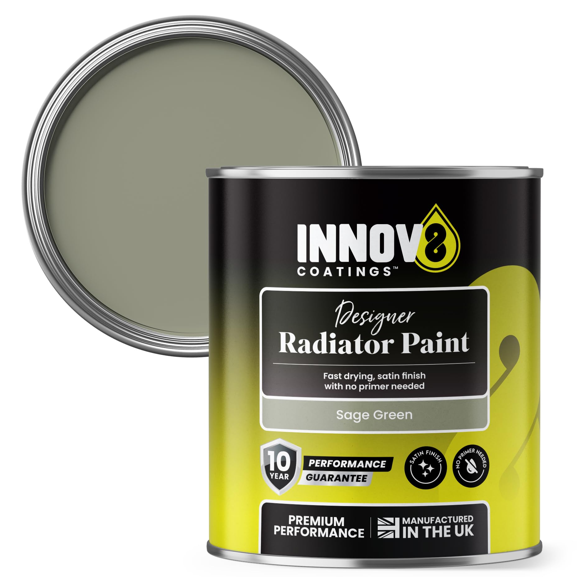 INNOV8 COATINGS RADIATOR PAINT - 750 ml - Satin - Fast Dry (Sage Green) โ image 1