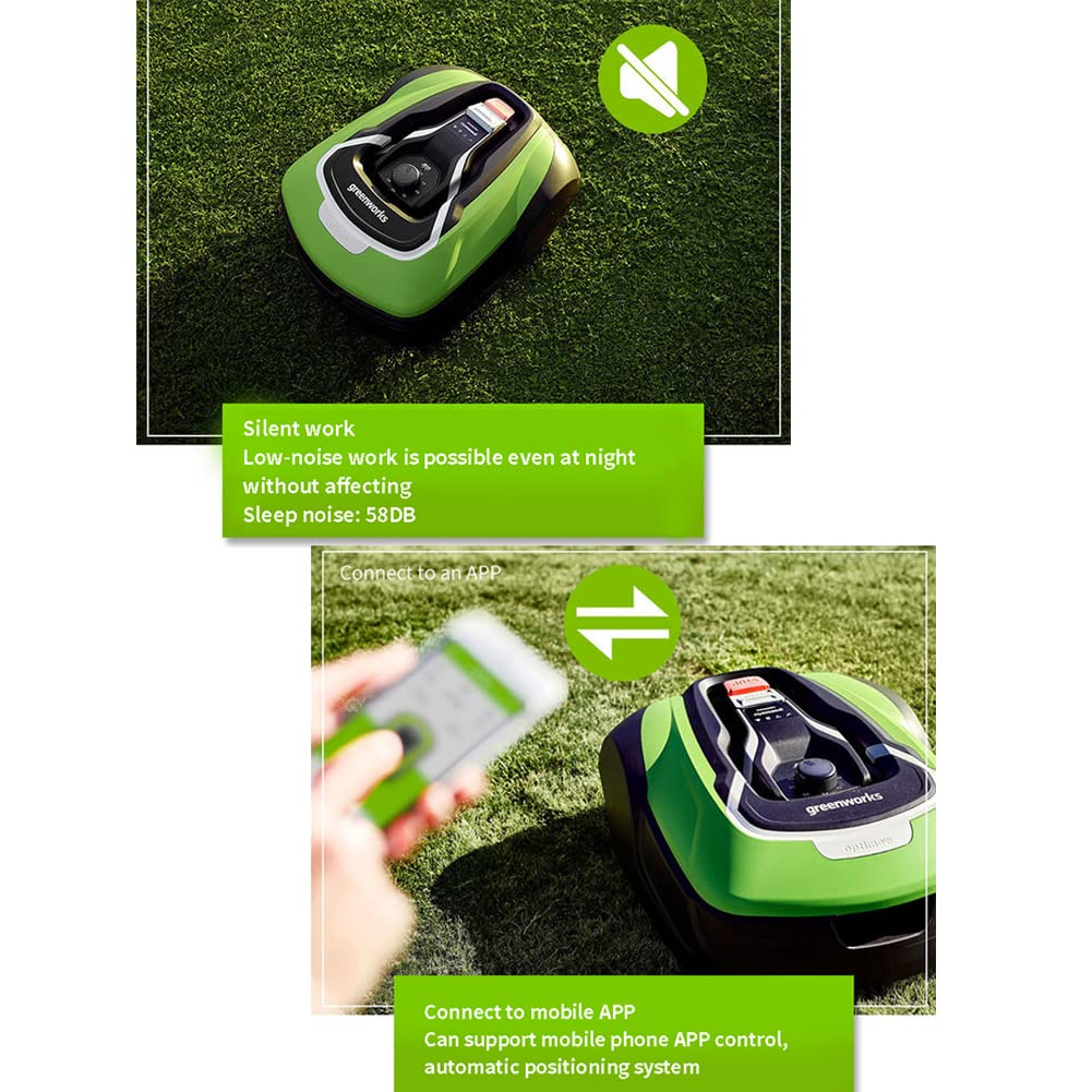 Smart - Cortacésped robótico para césped de hasta 700 m², 35 % de pendiente, ancho de corte de 18 cm, altura de corte ajustable de 20 a 60 mm, bajo ruido, ideal para jardín en casa