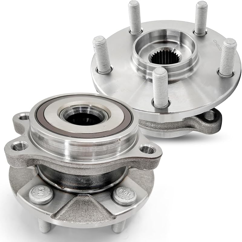 Par de cubos com rolamento de roda dianteiro KNOLET 513257 com 5 prisioneiros para Toyota, Lexus e Scion – 2 unidades