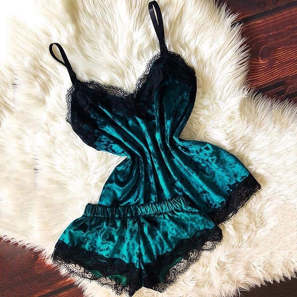 Komplet bielizny aksamitnej piżamy damskiej piżama zestaw Temptation Babydoll Nightwear, fioletowy-S
