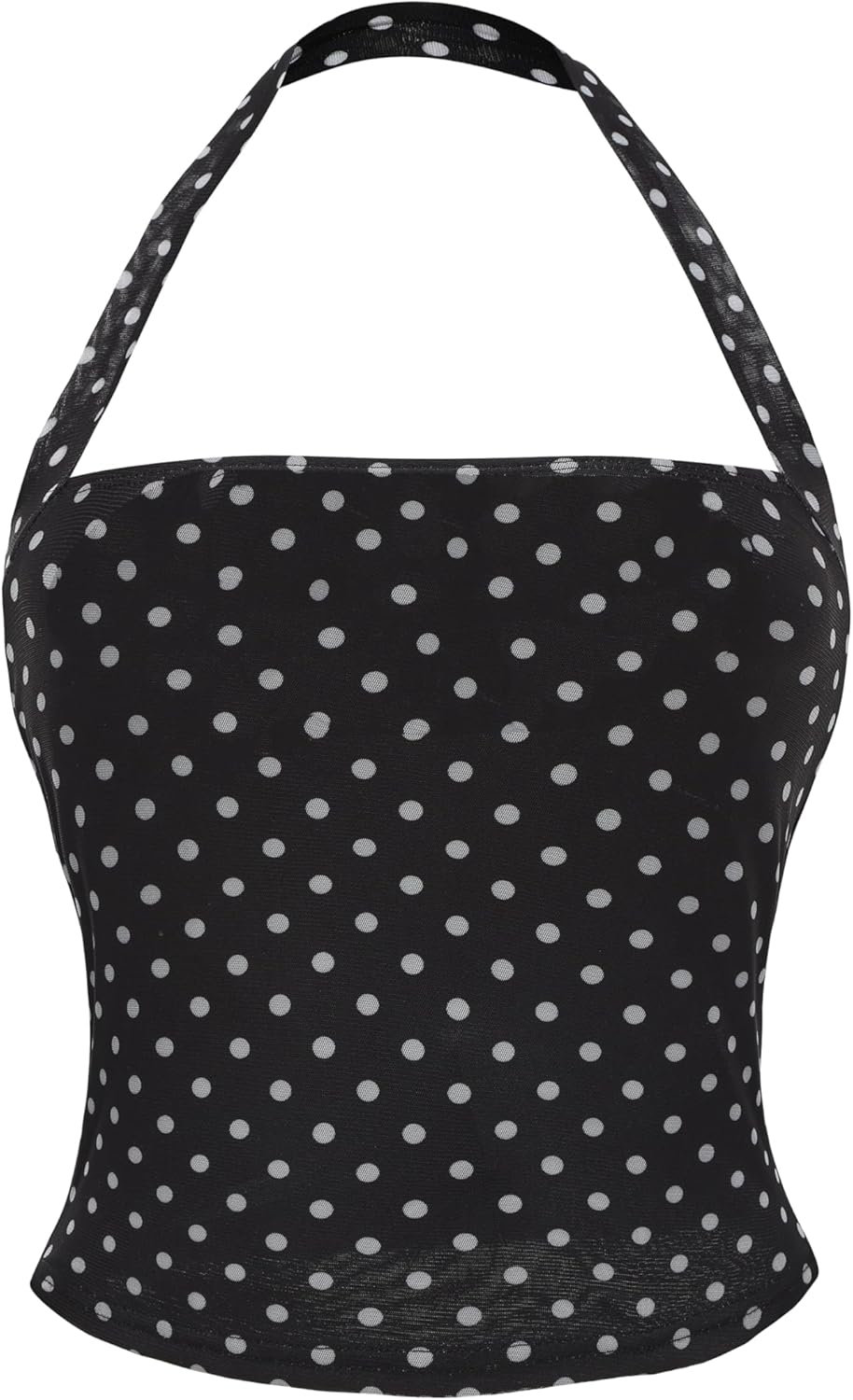 Women's Y2K Mesh Crop Halter Tank Top Sexy Backless Leopard Cheetah Print Cute Going Out Tops for Women Trendy - Image 2