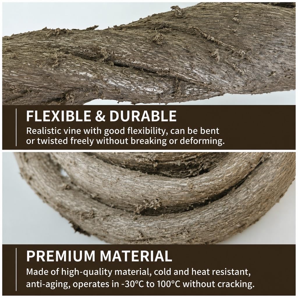 Canalina Flessibile Per Cavi A Imitazione Di Vite Con Texture Corteccia