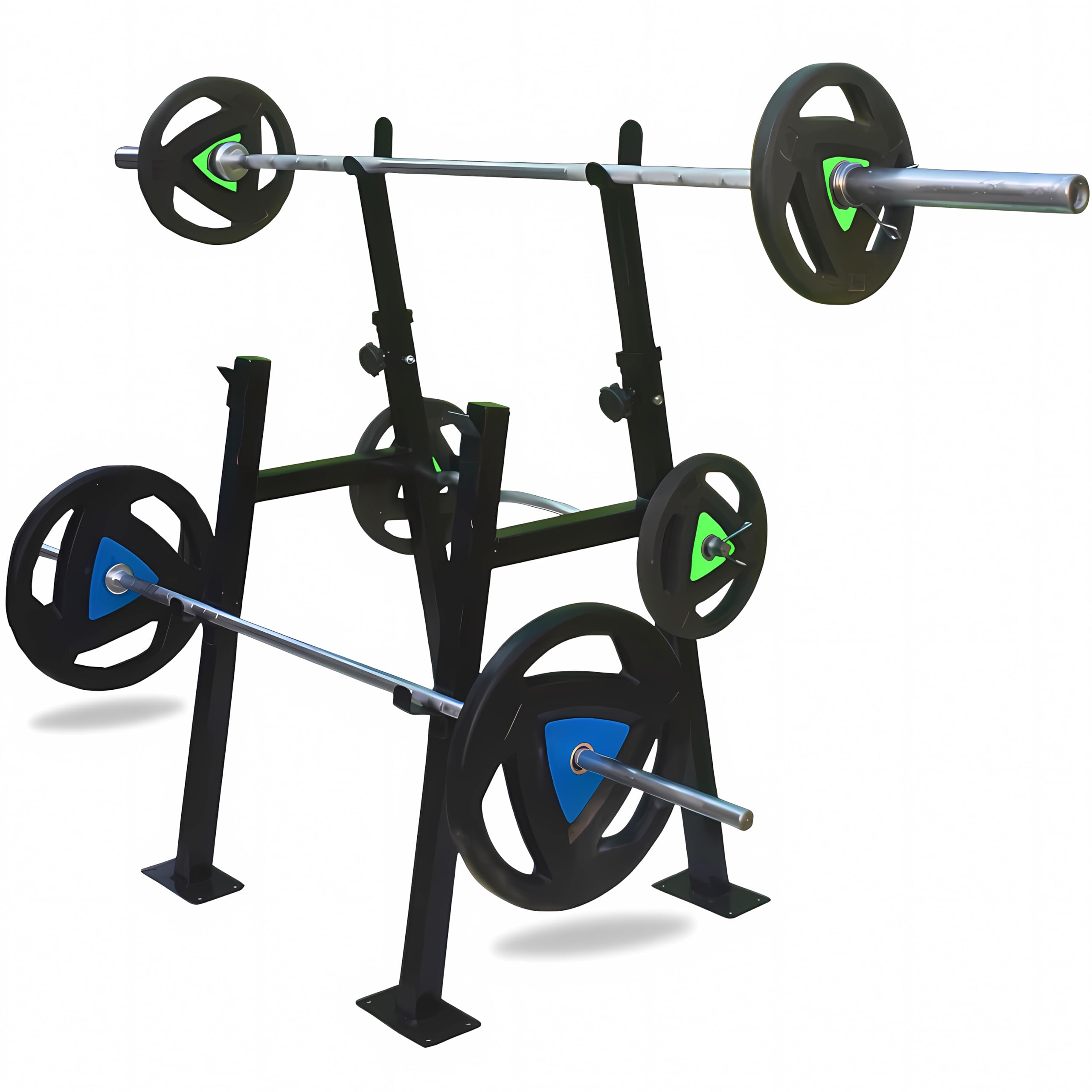 Fire fitness | Squat Stand 3Tier Barbelll racking, height Adjustable multifunctional home gm equipment squat stand for quats, bench press, deadlifts and weight liftings at home-image-26
