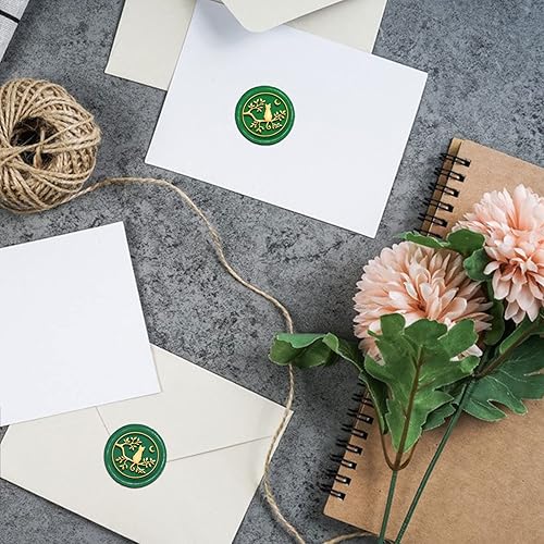 Miniatura 3 de CRASPIRE Cat On The Branch - Sello de cera extraíble de latón con mango de madera vintage para sobres, cartas, invitaciones, tarjetas, manualidades,