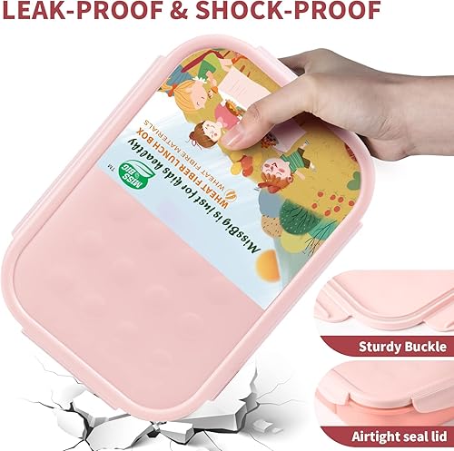 Miniatura 3 de MISS BIG Caja Bento, Caja Bento para Adultos, Lonchera, Contenedores de Almuerzo a Prueba de Fugas, Sin BPA y Sin Colorantes Químicos Caja Bento