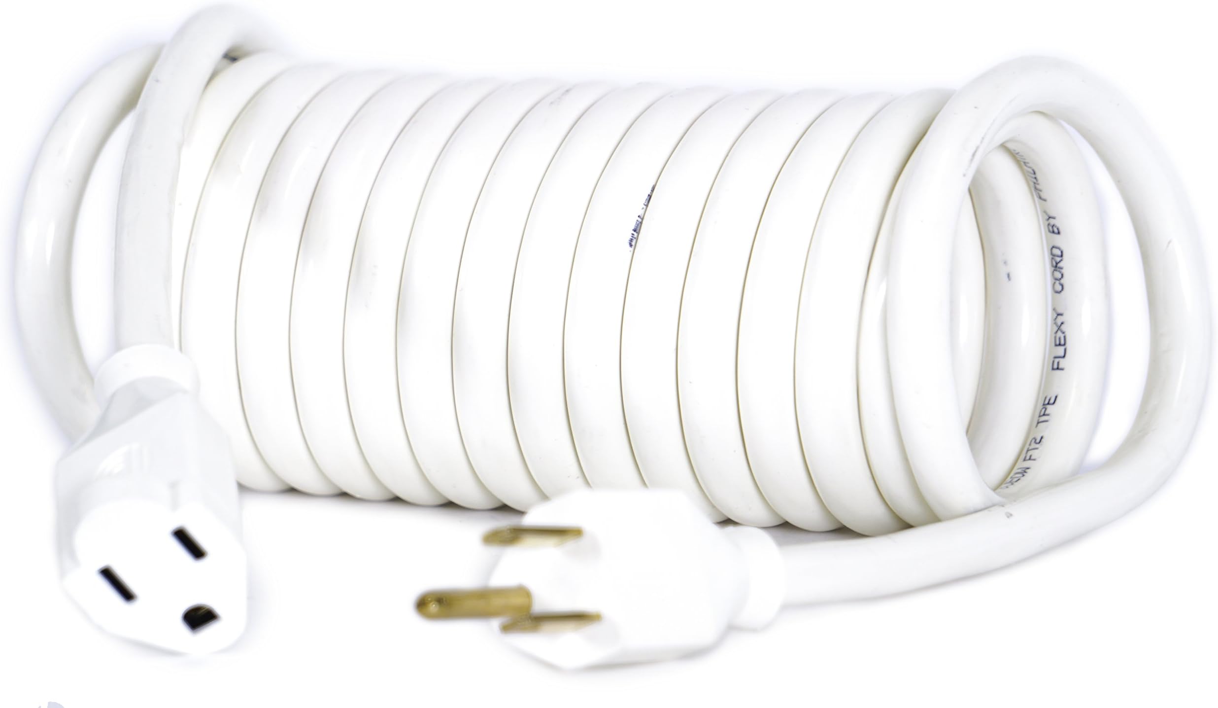 Flexy Coiled Extension Cord 16 Gauge 13 Amps Extends From 10 In. To